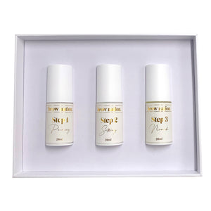 Enough Product for 40 Brow Lamination Treatments! The World's #1 Hottest New Beauty Trend - Designed by Brow Experts for Beauty Professionals. A 3 Step Process that Straightens Brow Hairs for Instantly Lifted, Full, Fluffy Brows. Create More Symmetry and Big Brows! Cruelty Free, Vegan, Non-Toxic. 100% Australian Owned.